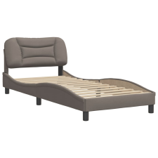vidaXL tópszínű szövet ágykeret fejtámlával 90 x 200 cm (3207748) ágy és ágykellék