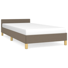 vidaXL tópszínű szövet ágykeret fejtámlával 90 x 200 cm (347387) ágy és ágykellék