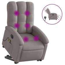 vidaXL tópszínű szövet dönthető elektromos álló masszázsfotel (3204136) masszázsfotel