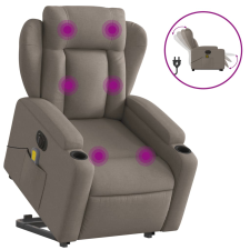 vidaXL tópszínű szövet dönthető elektromos álló masszázsfotel (3204526) masszázsfotel