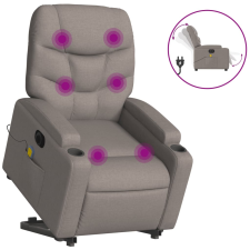 vidaXL tópszínű szövet dönthető elektromos álló masszázsfotel (3204640) masszázsfotel