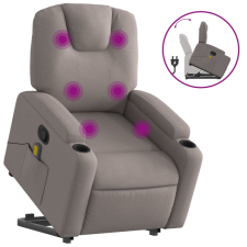 vidaXL tópszínű szövet dönthető masszázs- és állófotel (3204388) masszázsfotel