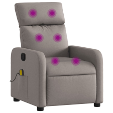 vidaXL tópszínű szövet dönthető masszázsfotel (374181) masszázsfotel