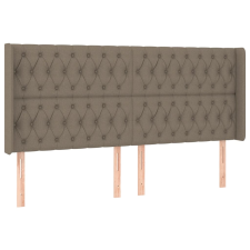 vidaXL tópszínű szövet fejtámla szárnyakkal 183x16x118/128 cm (3119934) ágy és ágykellék