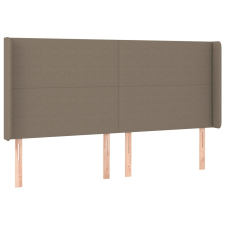 vidaXL tópszínű szövet fejtámla szárnyakkal 203x16x118/128 cm (3119326) ágy és ágykellék