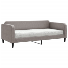 vidaXL tópszínű szövet kanapéágy matraccal 90 x 200 cm (3196801) ágy és ágykellék