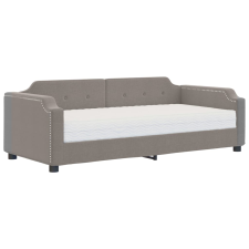 vidaXL tópszínű szövet kanapéágy matraccal 90 x 200 cm (3197619) ágy és ágykellék