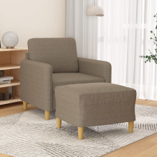 vidaXL tópszínű szövet kanapéfotel lábtartóval 60 cm bútor