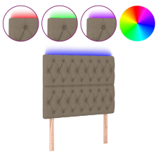 vidaXL tópszínű szövet LED-es fejtámla 100x7x118/128 cm (3122754) ágy és ágykellék