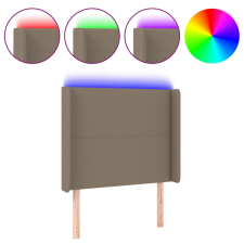 vidaXL tópszínű szövet LED-es fejtámla 103x16x118/128 cm (3123762) ágy és ágykellék
