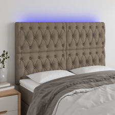 vidaXL tópszínű szövet LED-es fejtámla 144x7x118/128 cm ágy és ágykellék