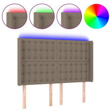 vidaXL tópszínű szövet LED-es fejtámla 147x16x118/128 cm (3124484) ágy és ágykellék