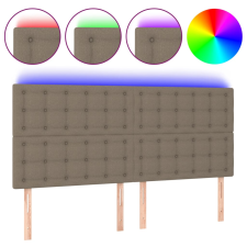 vidaXL tópszínű szövet LED-es fejtámla 160x5x118/128 cm (3122868) ágy és ágykellék