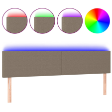 vidaXL tópszínű szövet LED-es fejtámla 160x5x78/88 cm (3121342) ágy és ágykellék