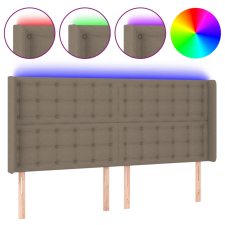 vidaXL tópszínű szövet LED-es fejtámla 163x16x118/128 cm (3124492) ágy és ágykellék
