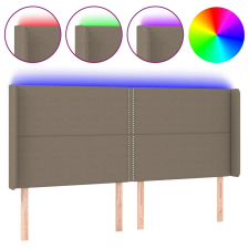 vidaXL tópszínű szövet LED-es fejtámla 183x16x118/128 cm (3123926) ágy és ágykellék
