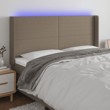 vidaXL tópszínű szövet LED-es fejtámla 203x16x118/128 cm ágy és ágykellék