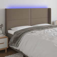 vidaXL tópszínű szövet LED-es fejtámla 203x16x118/128 cm ágy és ágykellék