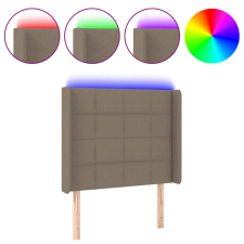 vidaXL tópszínű szövet LED-es fejtámla 93x16x118/128 cm (3124034) ágy és ágykellék