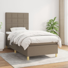 vidaXL tópszínű szövet rugós ágy matraccal 100 x 200 cm ágy és ágykellék