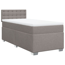 vidaXL tópszínű szövet rugós ágy matraccal 100 x 200 cm ágy és ágykellék