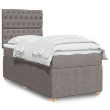 vidaXL tópszínű szövet rugós ágy matraccal 100 x 200 cm ágy és ágykellék
