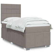 vidaXL tópszínű szövet rugós ágy matraccal 100 x 200 cm ágy és ágykellék