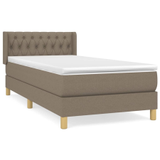 vidaXL tópszínű szövet rugós ágy matraccal 100 x 200 cm (3130493) ágy és ágykellék