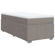 vidaXL tópszínű szövet rugós ágy matraccal 100 x 200 cm (3285453) ágy és ágykellék