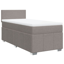 vidaXL tópszínű szövet rugós ágy matraccal 100 x 200 cm (3286976) ágy és ágykellék