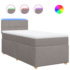 vidaXL tópszínű szövet rugós ágy matraccal 100 x 200 cm (3288895) ágy és ágykellék