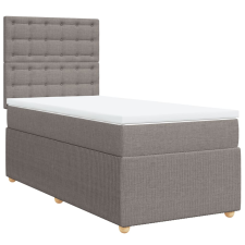vidaXL tópszínű szövet rugós ágy matraccal 100 x 200 cm (3291985) ágy és ágykellék