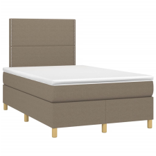 vidaXL tópszínű szövet rugós ágy matraccal 120 x 190 cm (3269927) ágy és ágykellék