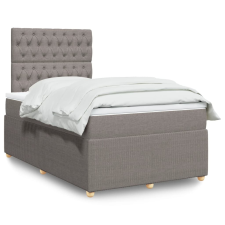 vidaXL tópszínű szövet rugós ágy matraccal 120 x 200 cm ágy és ágykellék