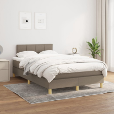 vidaXL tópszínű szövet rugós ágy matraccal 120 x 200 cm ágy és ágykellék