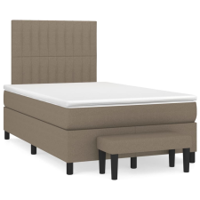 vidaXL tópszínű szövet rugós ágy matraccal 120 x 200 cm (3136745) ágy és ágykellék