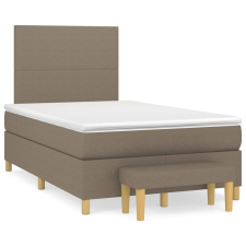 vidaXL tópszínű szövet rugós ágy matraccal 120 x 200 cm (3136985) ágy és ágykellék