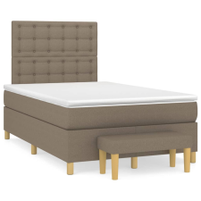 vidaXL tópszínű szövet rugós ágy matraccal 120 x 200 cm (3137465) ágy és ágykellék