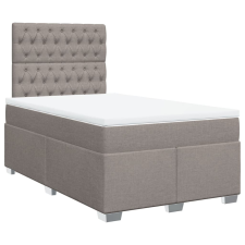 vidaXL tópszínű szövet rugós ágy matraccal 120 x 200 cm (3290466) ágy és ágykellék