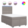 vidaXL tópszínű szövet rugós ágy matraccal 120 x 200 cm (3292773)