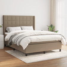 vidaXL tópszínű szövet rugós ágy matraccal 140 x 190 cm ágy és ágykellék