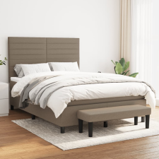 vidaXL tópszínű szövet rugós ágy matraccal 140 x 190 cm ágy és ágykellék