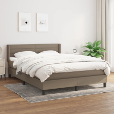 vidaXL tópszínű szövet rugós ágy matraccal 140 x 190 cm ágy és ágykellék