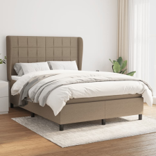 vidaXL tópszínű szövet rugós ágy matraccal 140 x 190 cm ágy és ágykellék