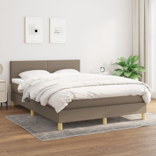 vidaXL tópszínű szövet rugós ágy matraccal 140 x 190 cm ágy és ágykellék