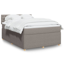 vidaXL tópszínű szövet rugós ágy matraccal 140 x 190 cm ágy és ágykellék