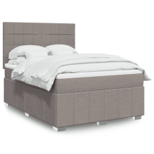 vidaXL tópszínű szövet rugós ágy matraccal 140 x 190 cm ágy és ágykellék