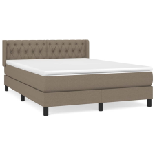 vidaXL tópszínű szövet rugós ágy matraccal 140 x 190 cm (3129949) ágy és ágykellék