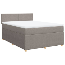 vidaXL tópszínű szövet rugós ágy matraccal 140 x 190 cm (3287448) ágy és ágykellék