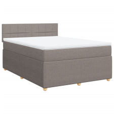vidaXL tópszínű szövet rugós ágy matraccal 140 x 190 cm (3287455) ágy és ágykellék